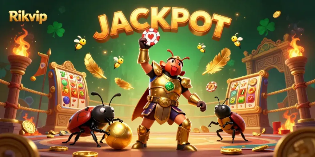 Engage with the thrilling Rikvip casino experience featuring vibrant characters and dynamic game elements.