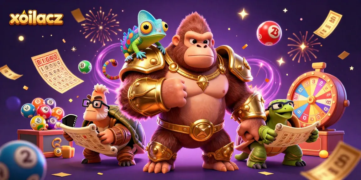 Experience thrilling gameplay with xoilacz's colorful lottery elements and engaging characters in vibrant casino scene.