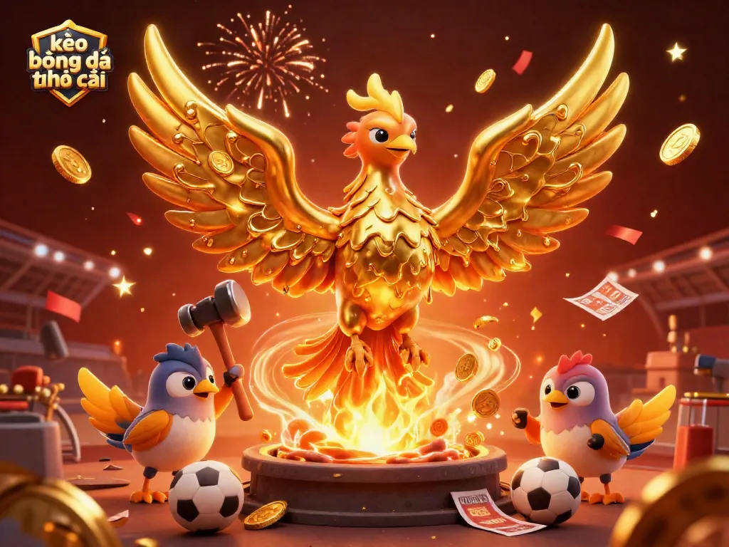 Betting on kèo bóng đá nhà cái to win big with the dynamic scene showcasing vibrant sports themes.