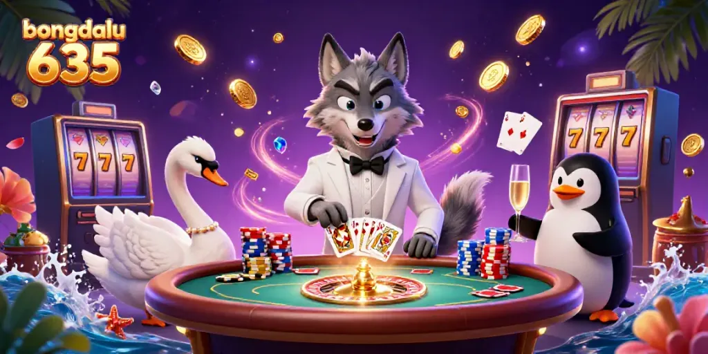 Experience exciting gameplay and rich visuals in bongdalu 635 featuring dynamic casino elements and characters.