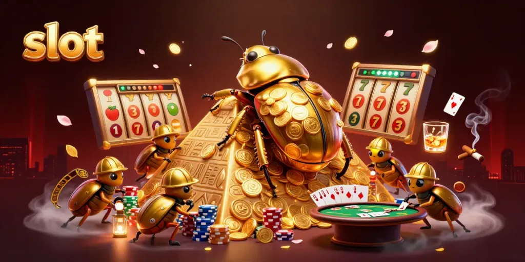 Spin the slot reels and chase jackpots with vibrant casino symbols and characters.