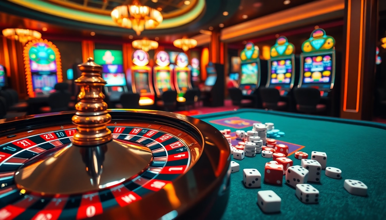 Experience thrilling gameplay at https://fun888.co.com/ with vibrant casino elements and dice in action.