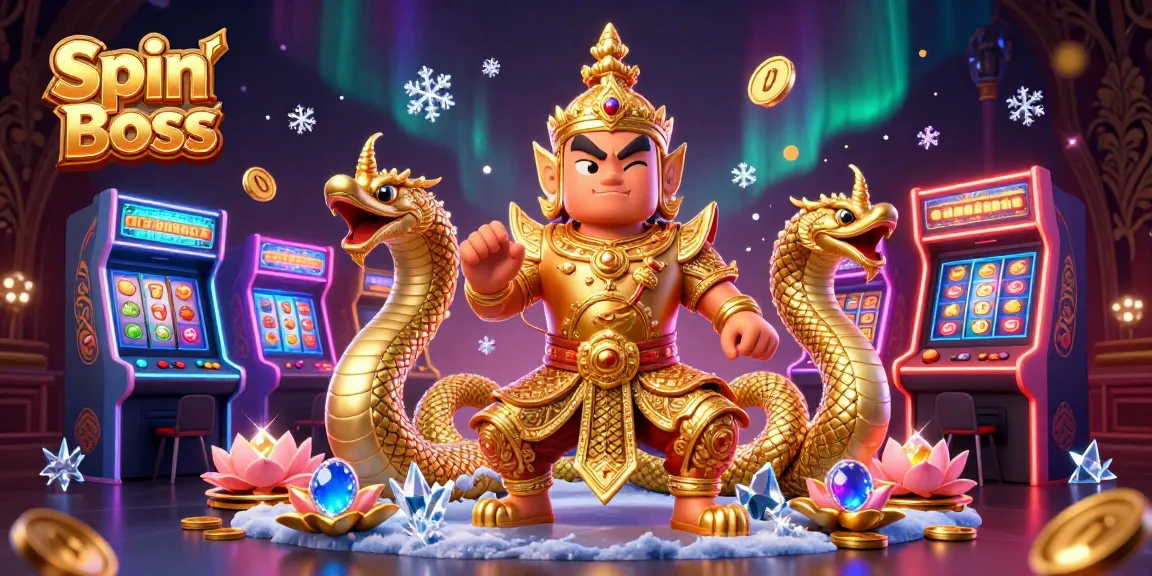 Experience the thrill of Spin Boss with vibrant, casino-themed 3D characters and elements.