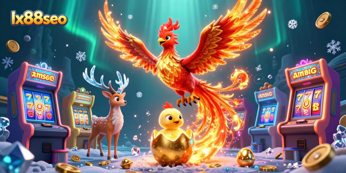 Engage with lx88seo and experience a dynamic gambling atmosphere featuring phoenixes and game elements.