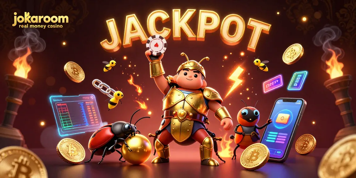 Experience excitement at jokaroom real money casino, featuring vibrant characters and engaging gaming elements.