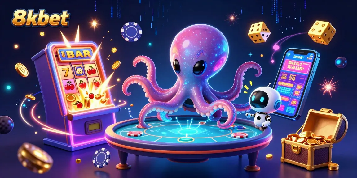 Experience thrilling gameplay with 8xbet as an alien octopus runs a vibrant casino