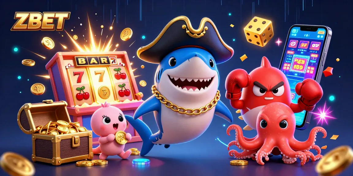 Engage with ZBET's exciting casino experience alongside vibrant characters and dynamic game elements.